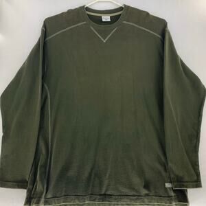 Columbia Mens Pullover Sweatshirt Dark Green Size XXL